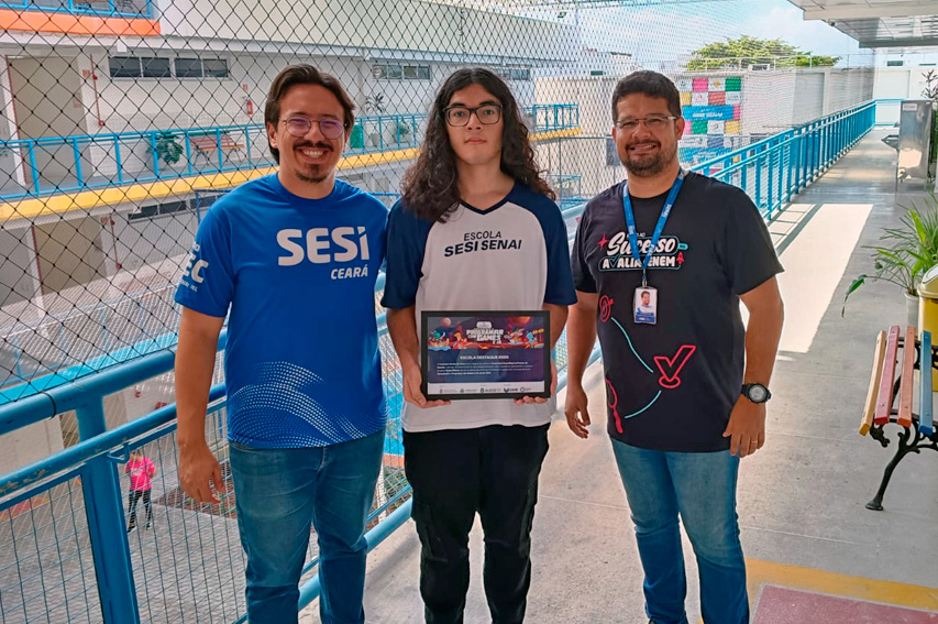 Aluno do SESI se destaca entre os melhores em curso de programação com jogos e IA da UFC