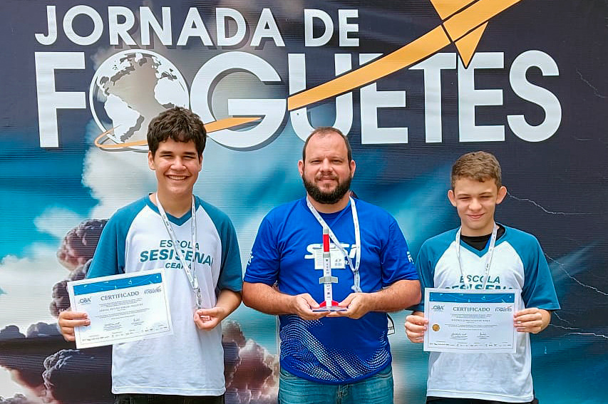 Alunos do SESI Ceará conquistam medalha de prata na Olimpíada Brasileira de Foguetes