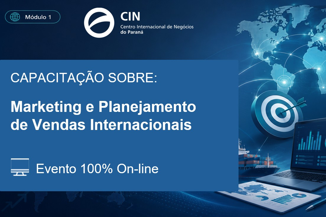  CIN abre inscrições para curso EAD sobre marketing e planejamento de vendas internacionais