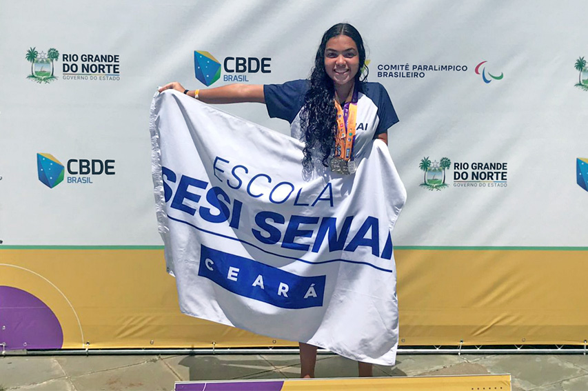 Estudante da escola SESI SENAI, paratleta Gabriela Brilhante é convidada para projeto do Comitê Paralímpico Brasileiro em São Paulo (SP)